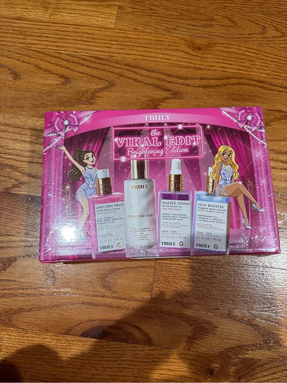 TRULY Brightening Bath & Body Set - Pink Sparkle Gift Box